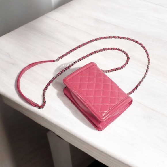 Limited Edition Chanel Pink Ombre Plexi and Leather Boy Brick Mini Bag - Picture 9 of 11